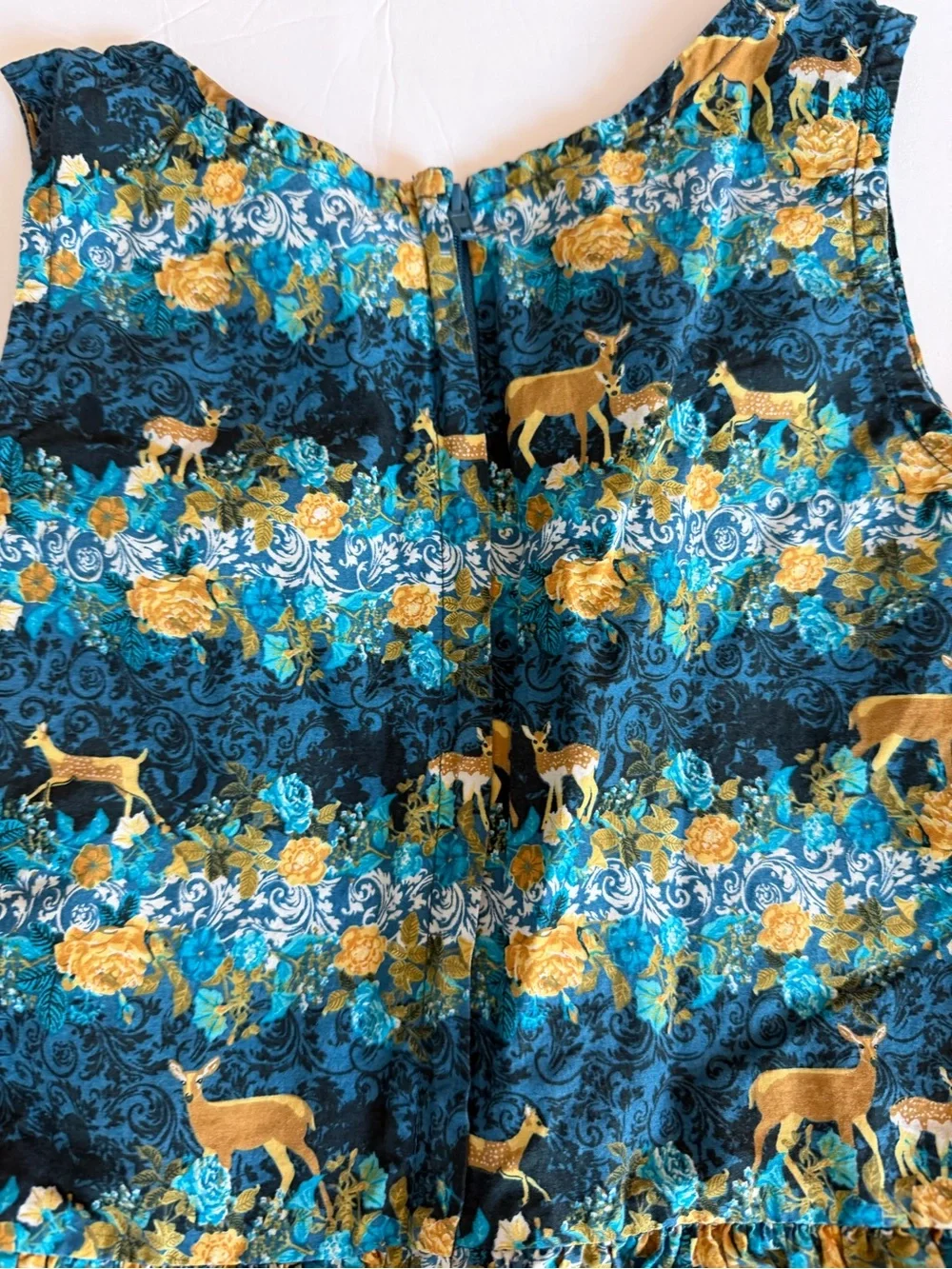 American Girl Deer Print Dress with Suede Sash
